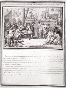 De verkiezing van de militie in de parochie van Authon, onderdeel van de verkiezing van Dourdans, 1688